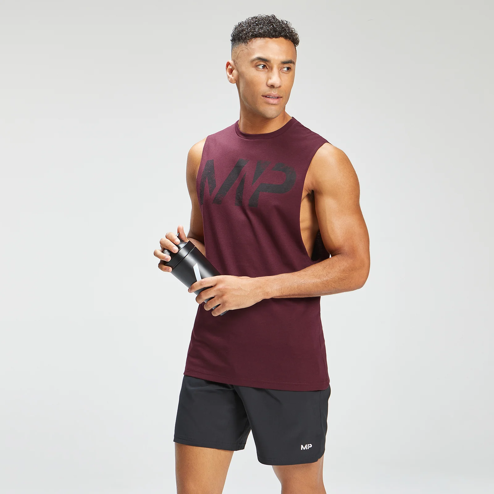 MP Men's Adapt Grit Graphic Drop Armhole Tank - Merlot Marl - XXS Imagem 1
