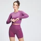 Crop Top de Manga Comprida Sem Costuras Shape Seamless para Senhora da MP - Orquídea