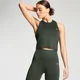 Camisola Cropped sem Mangas com Costas Recortadas Essentials para Senhora da MP - Folha de Videira