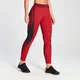 Leggings com Blocos de Cor Engage para Senhora da MP - Vermelho Perigo/Vinho