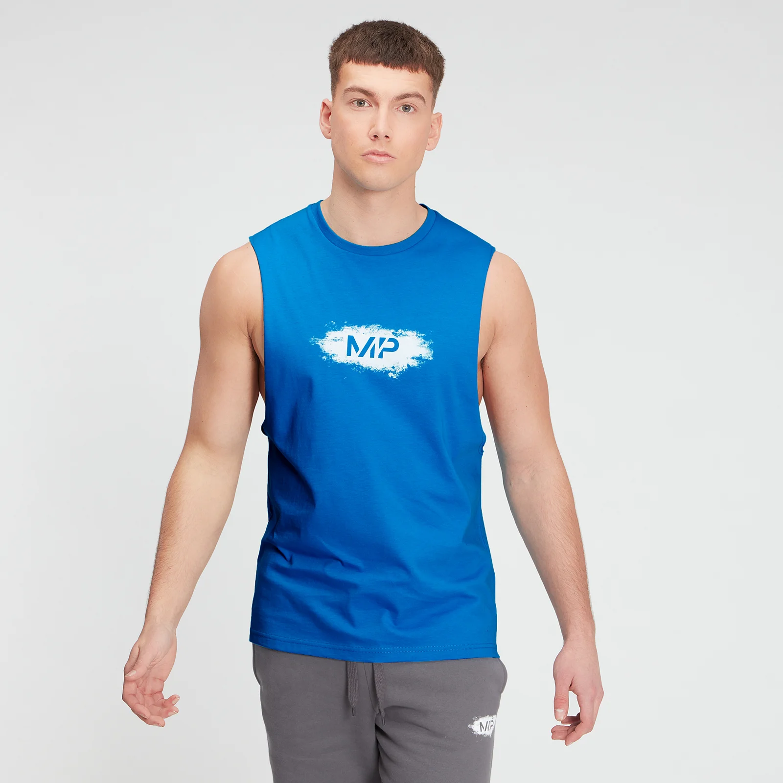 MP Men's Chalk Graphic Tank Top - Aqua - XXS Imagem 1