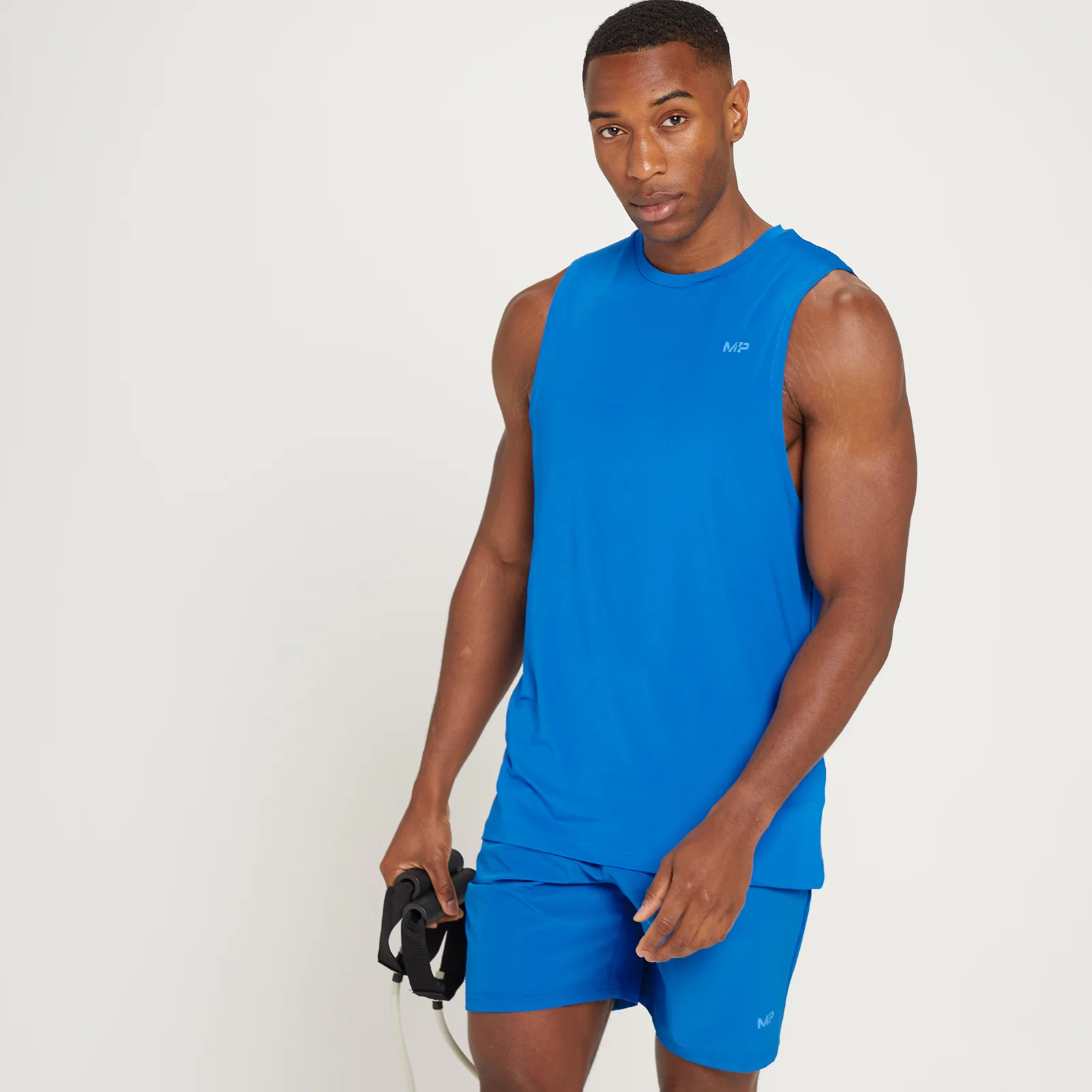 Camisola sem Mangas de Treino Linear Mark Graphic da MP para Homem - True Blue - XXS Imagem 1