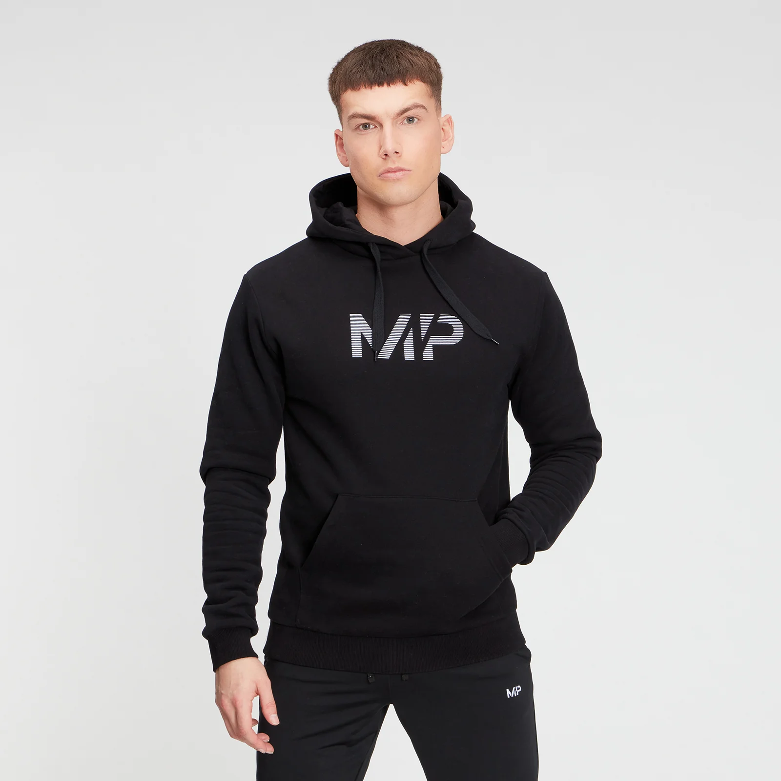 MP Men's Gradient Line Graphic Hoodie - Black - XXS Imagem 1