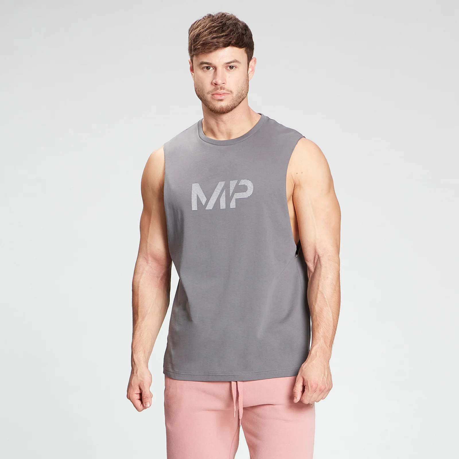 MP Men's Gradient Line Graphic Tank Top - Carbon - XXS Imagem 1