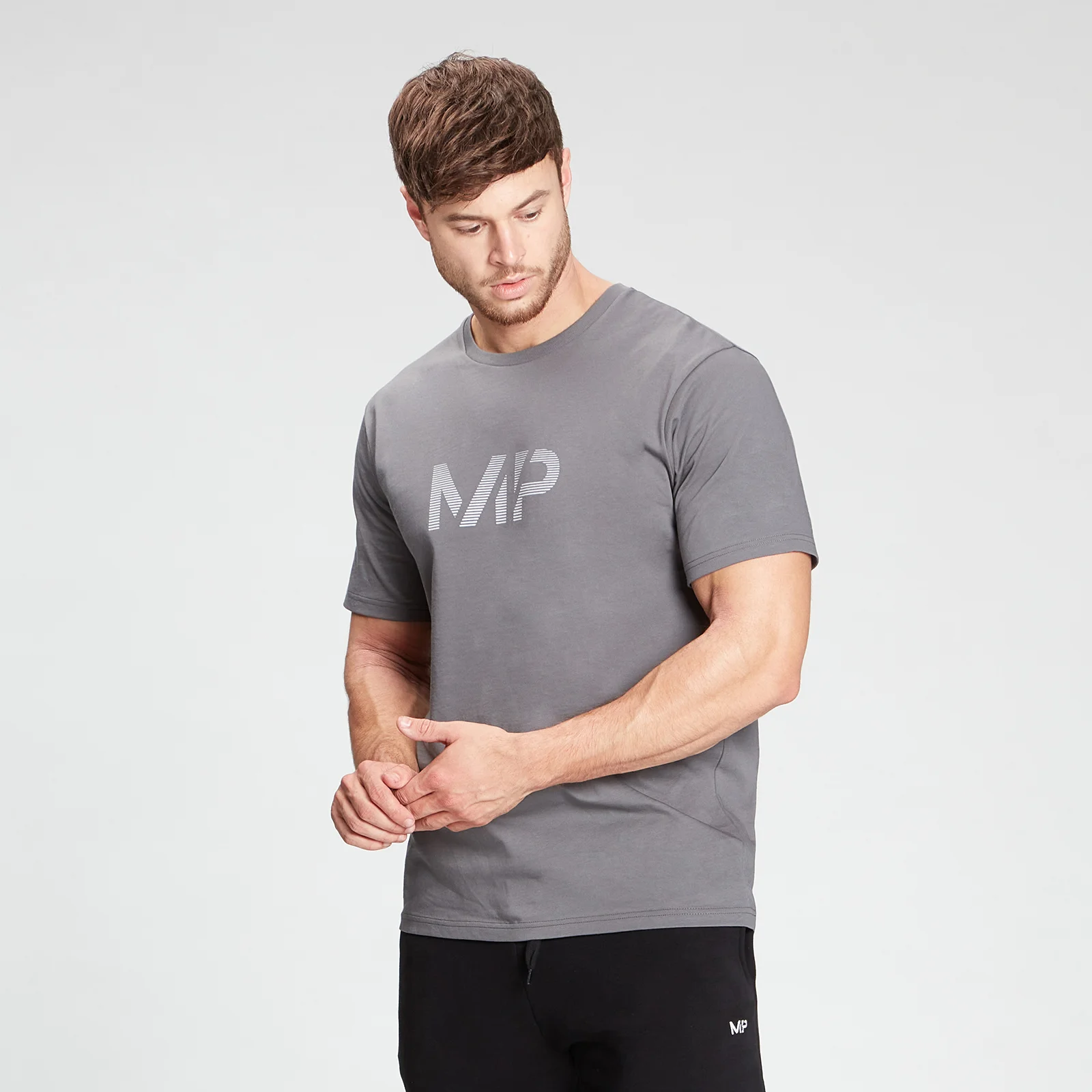 MP Men's Gradient Line Graphic Short Sleeve T-Shirt - Carbon - XXS Imagem 1