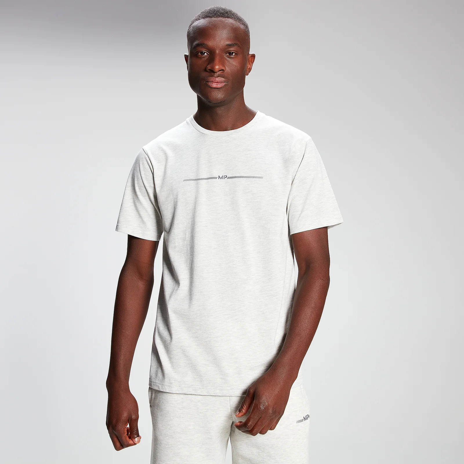 MP Men's Mini Mark Graphic Short Sleeve T-Shirt - Light Grey Marl - XXS Imagem 1