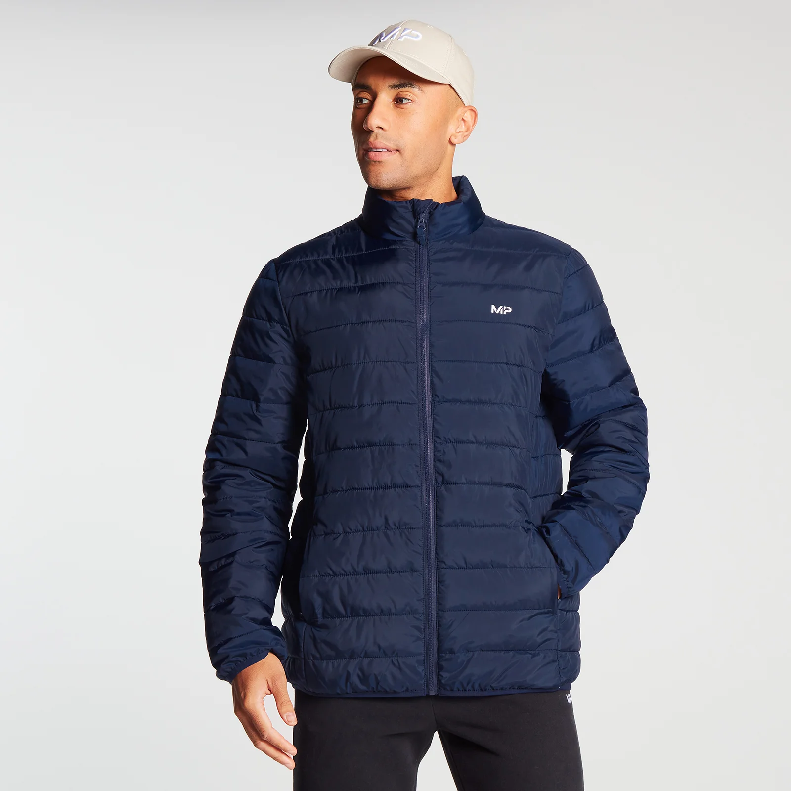MP Men's Lightweight Packable Puffer Jacket - Navy - XXS Imagem 1