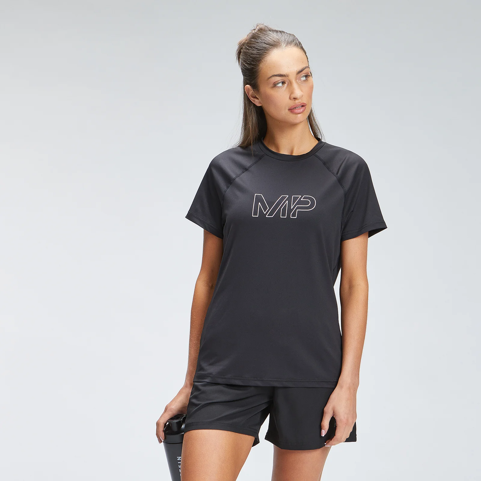 MP Women's Repeat Mark Graphic Training T-Shirt - Black - XXS Imagem 1