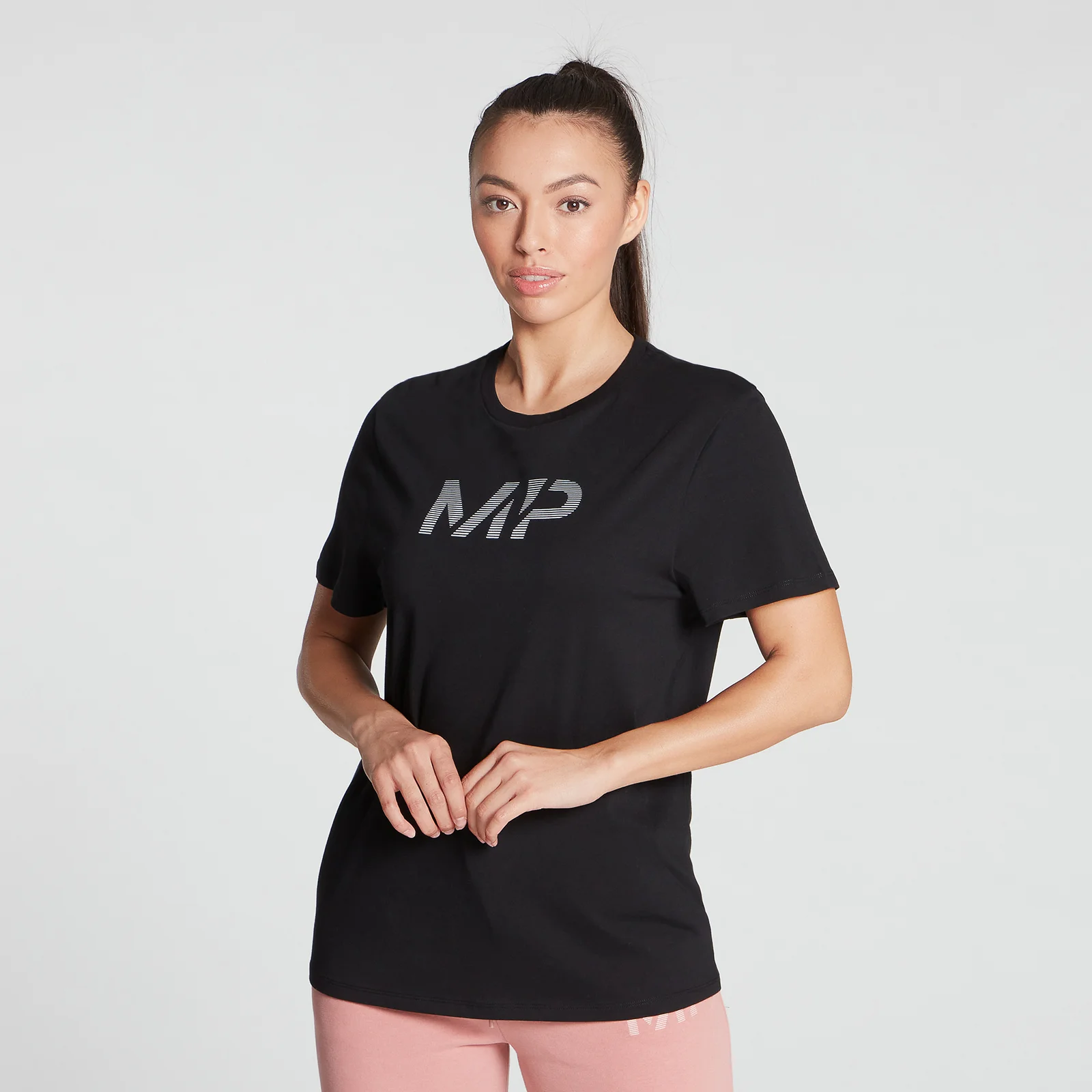MP Women's Gradient Line Graphic T-Shirt - Black - XXS Imagem 1