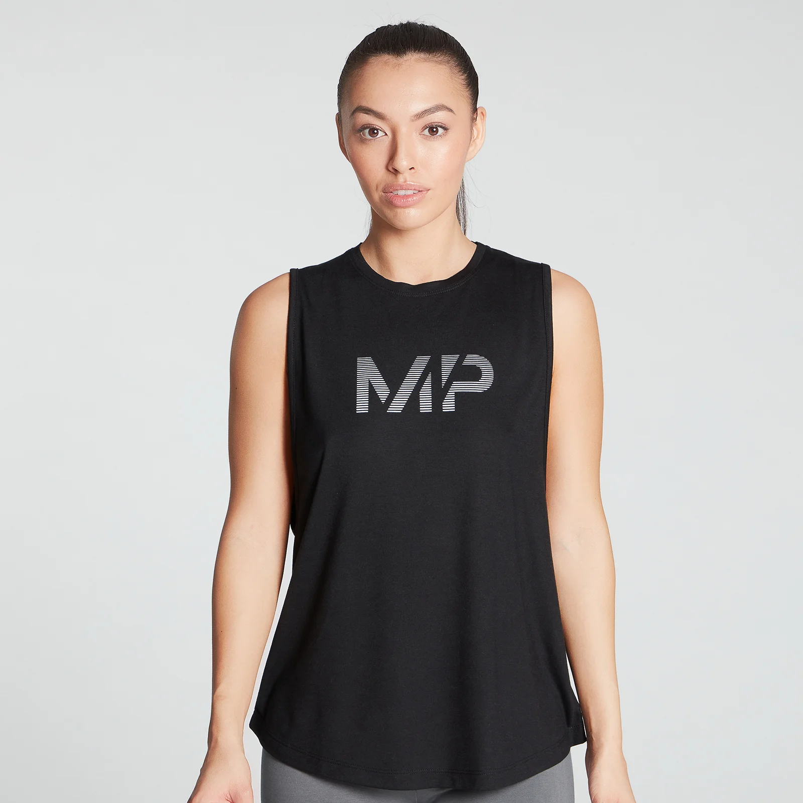 MP Women's Gradient Line Graphic Drop Armhole Vest - Black - XXS Imagem 1