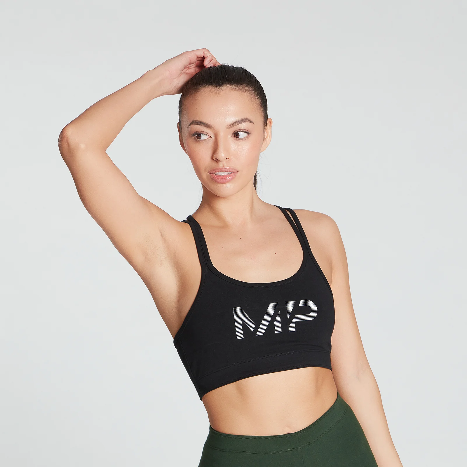 MP Women's Gradient Line Graphic Sports Bra - Black - XXS Imagem 1