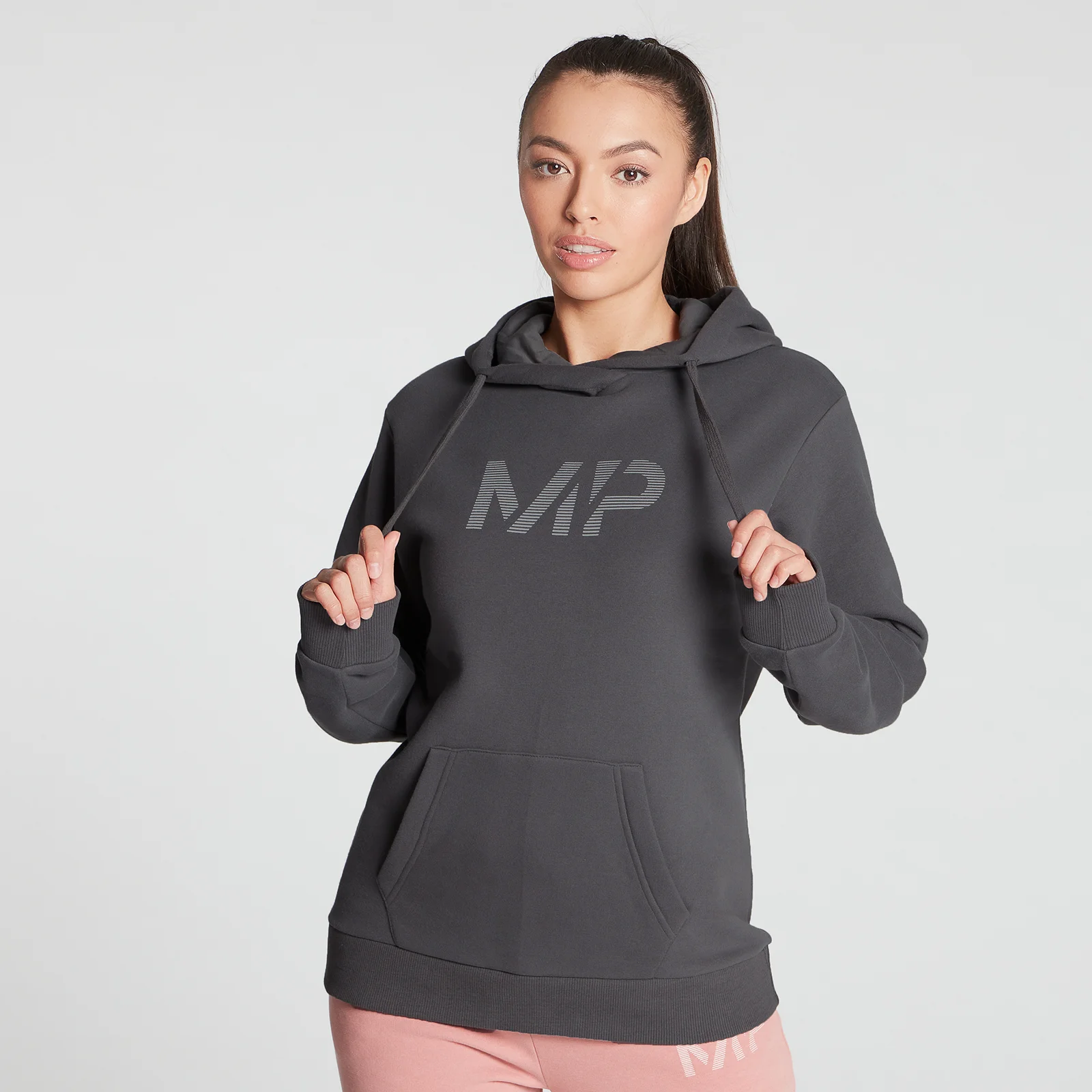 MP Women's Gradient Line Graphic Hoodie - Carbon - XXS Imagem 1