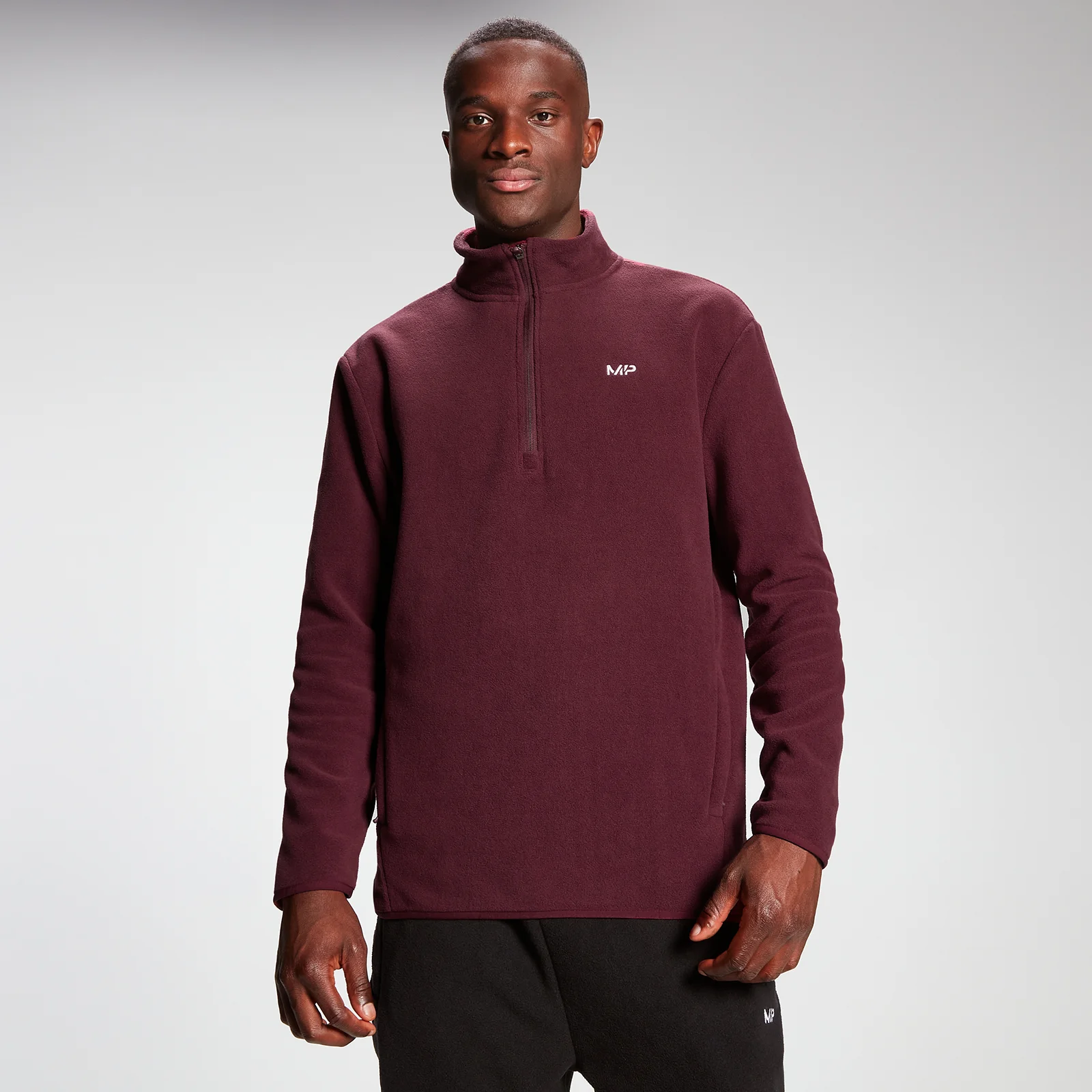 Camisola em Malha Polar com Fecho 1/4 Rest Day da MP para Homem - Merlot - XXS Imagem 1