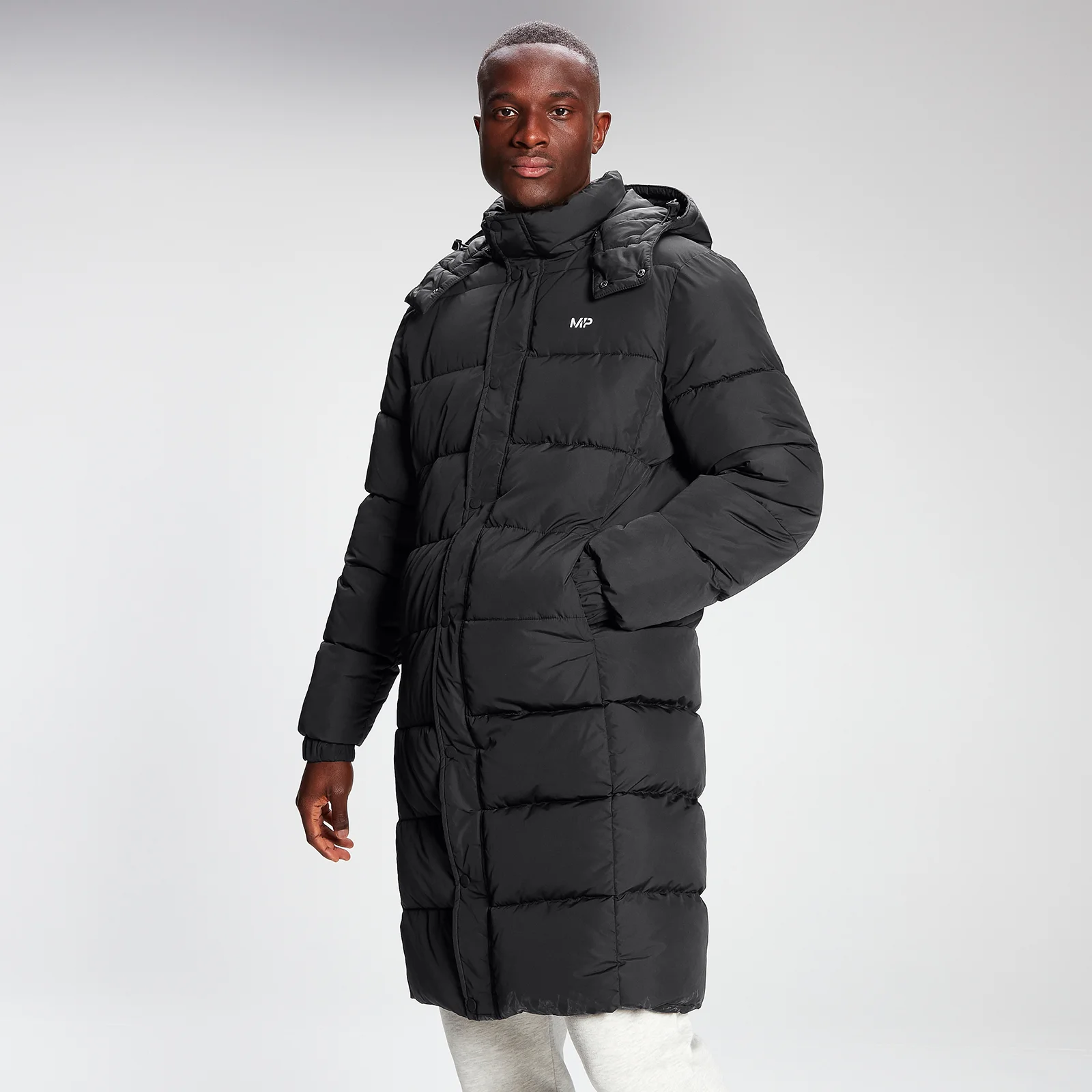 MP Men's Long Puffer Jacket - Black - XXS Imagem 1