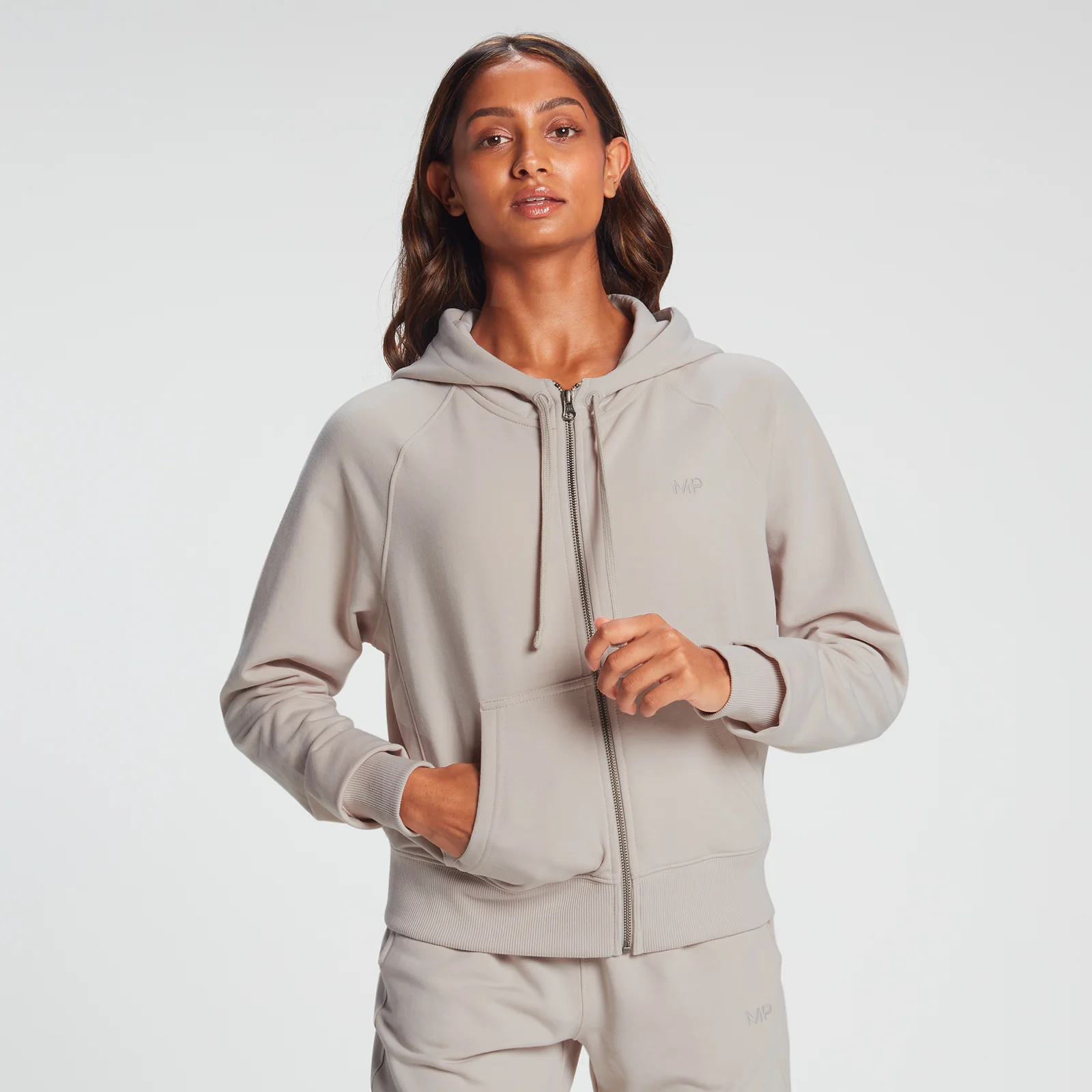 Casaco com Capuz e Fecho Rest Day da MP para Senhora - Bone Grey - XXS Imagem 1