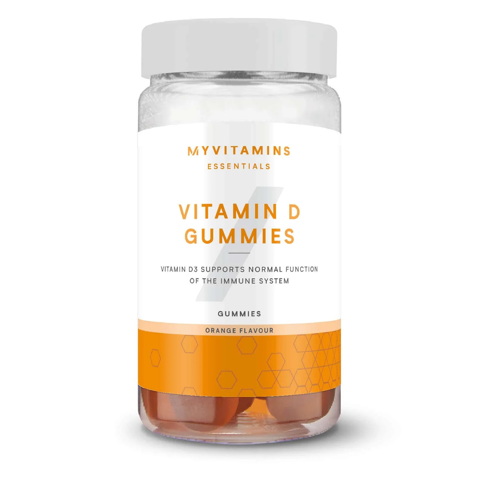 Gomas de Vitamina D - 60servings - Laranja Imagem 1