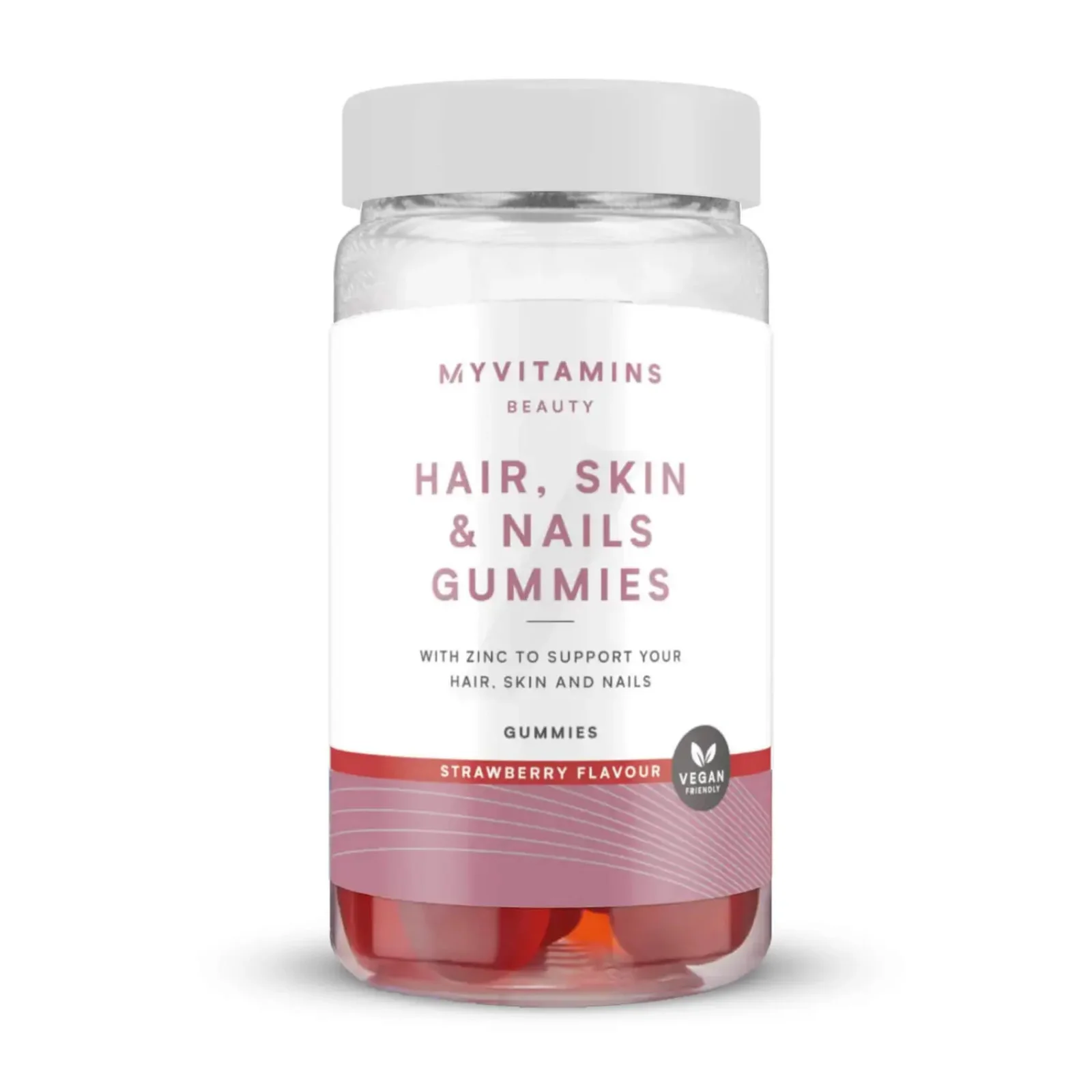 Gomas Veganas para Cabelo, Pele e Unhas - 60gummies - Morango Imagem 1