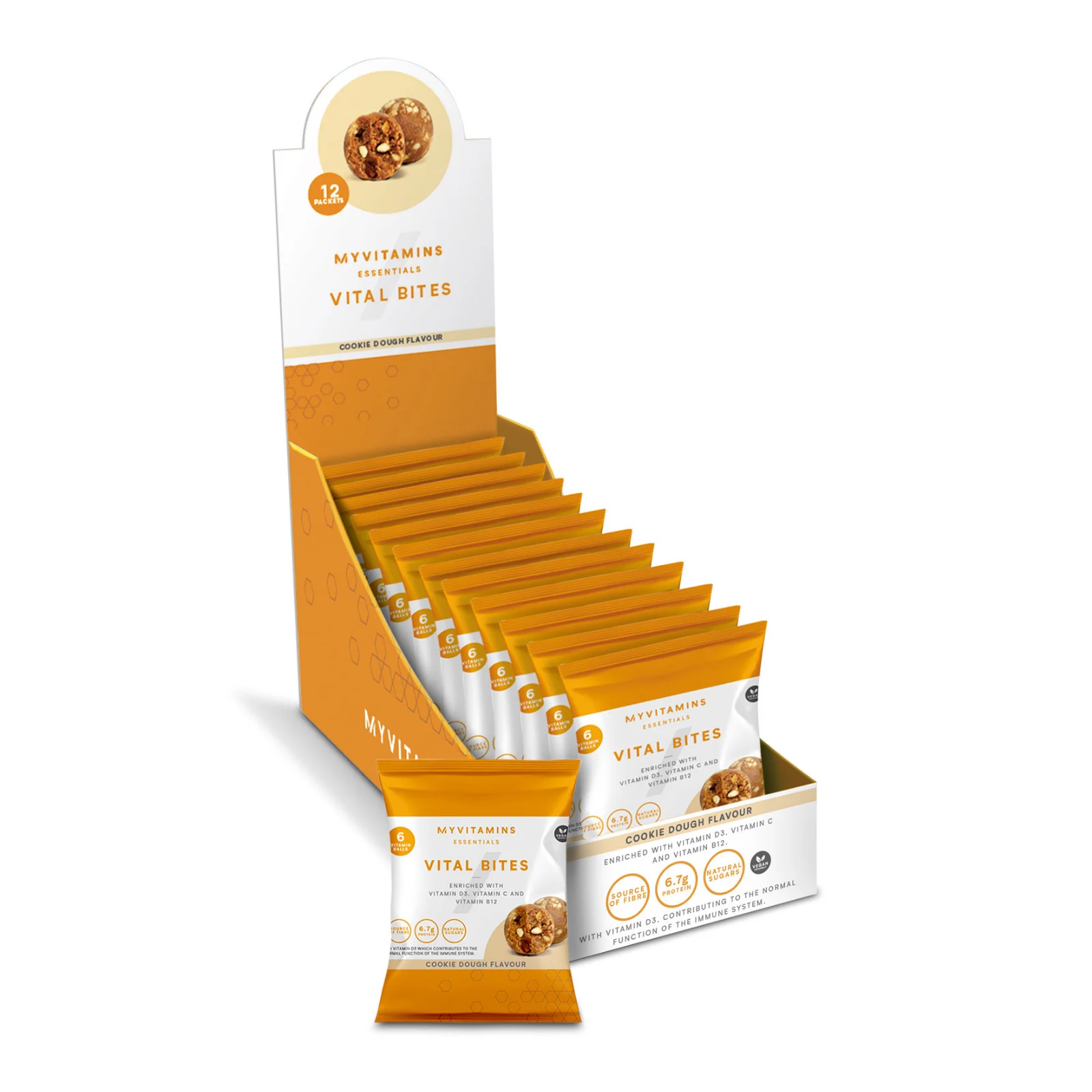 Snacks Vital - 12 x 45g - Cookie Dough  Imagem 1