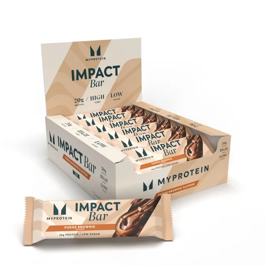 Barra Proteica Impact - New Recipe - 12 x 64g - Fudge Brownie