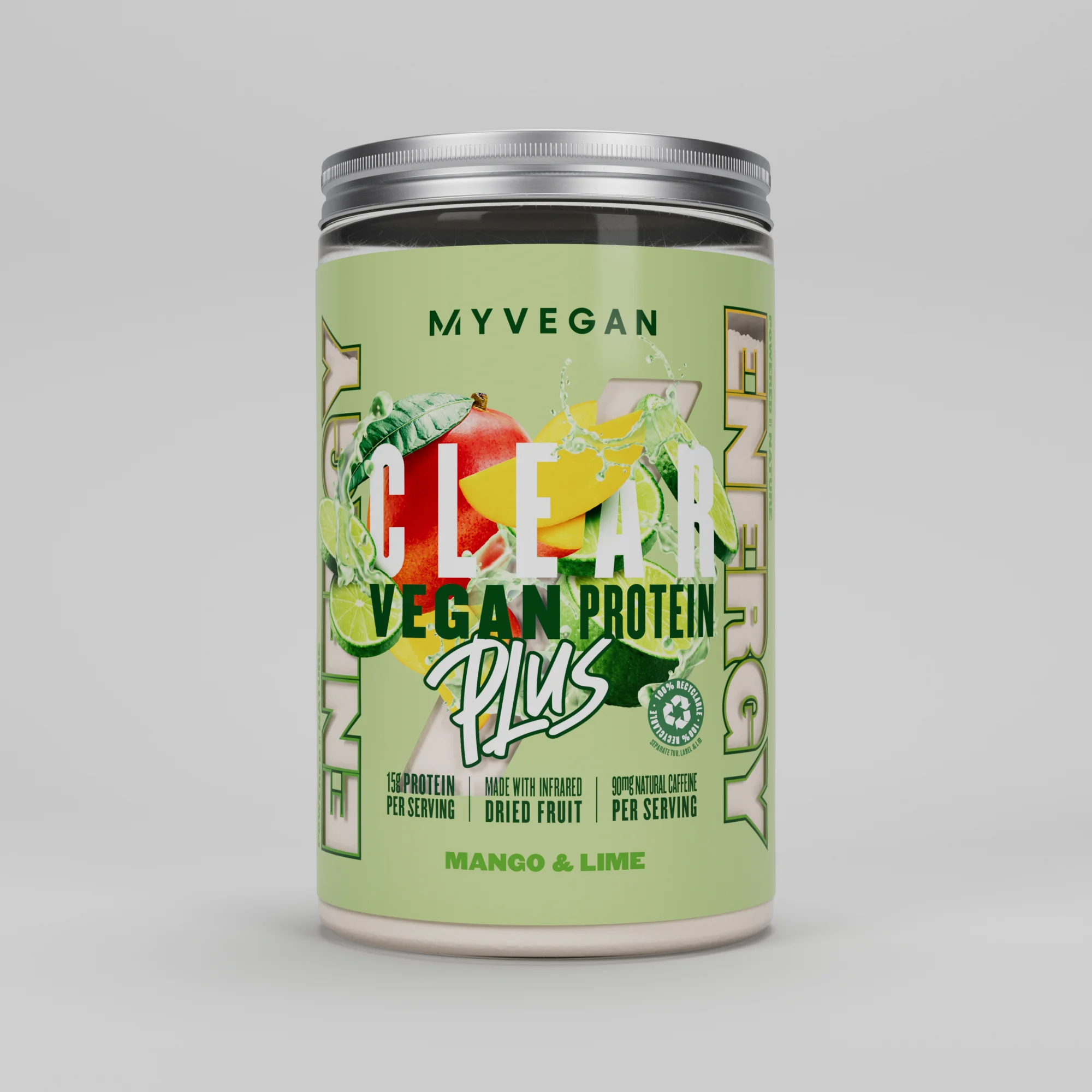 Proteína Vegan Clear Plus – Energia - 375g - Mango & Lime Imagem 1