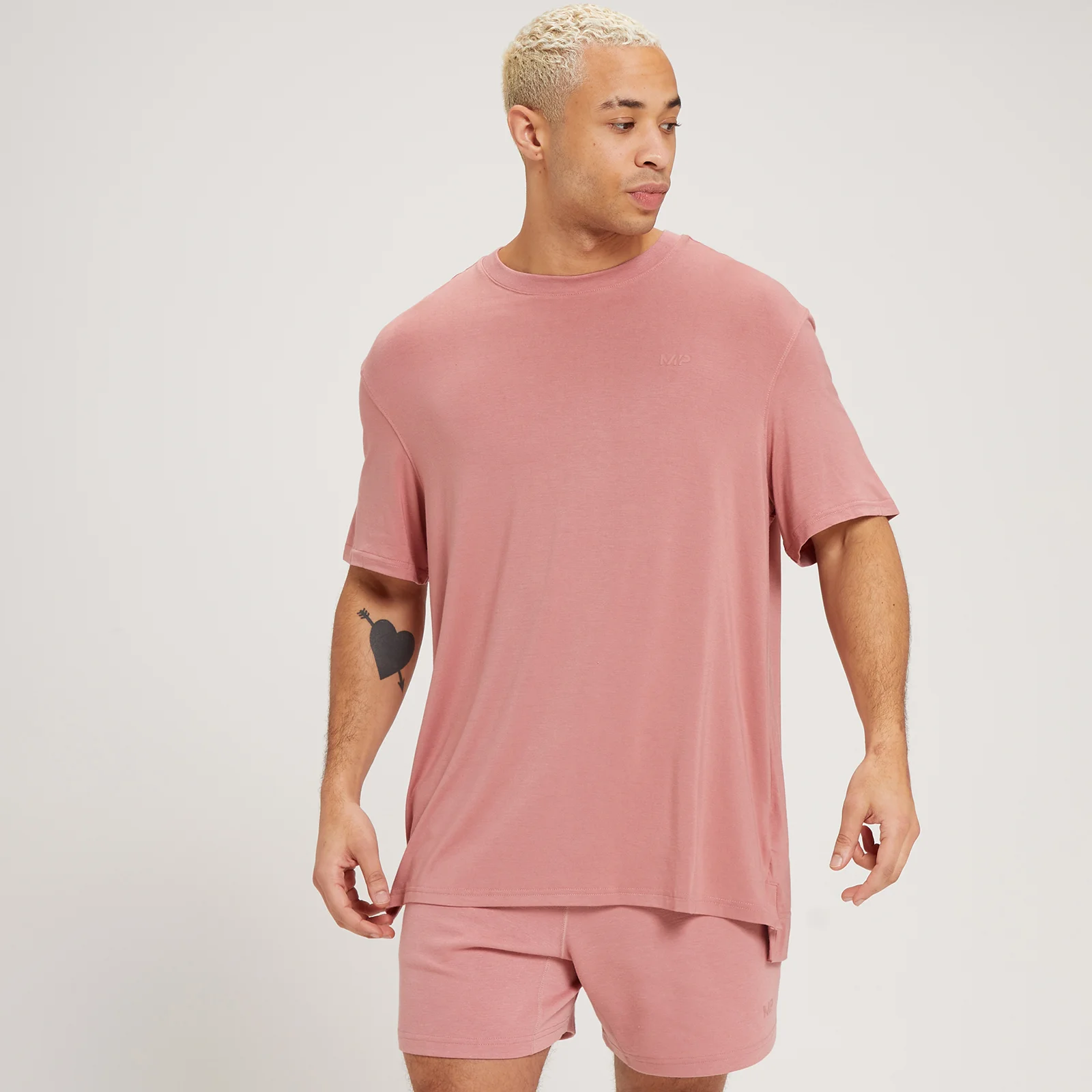 Camisola de Manga Curta Oversize Composure da MP para Homem - Washed Pink - XXS Imagem 1
