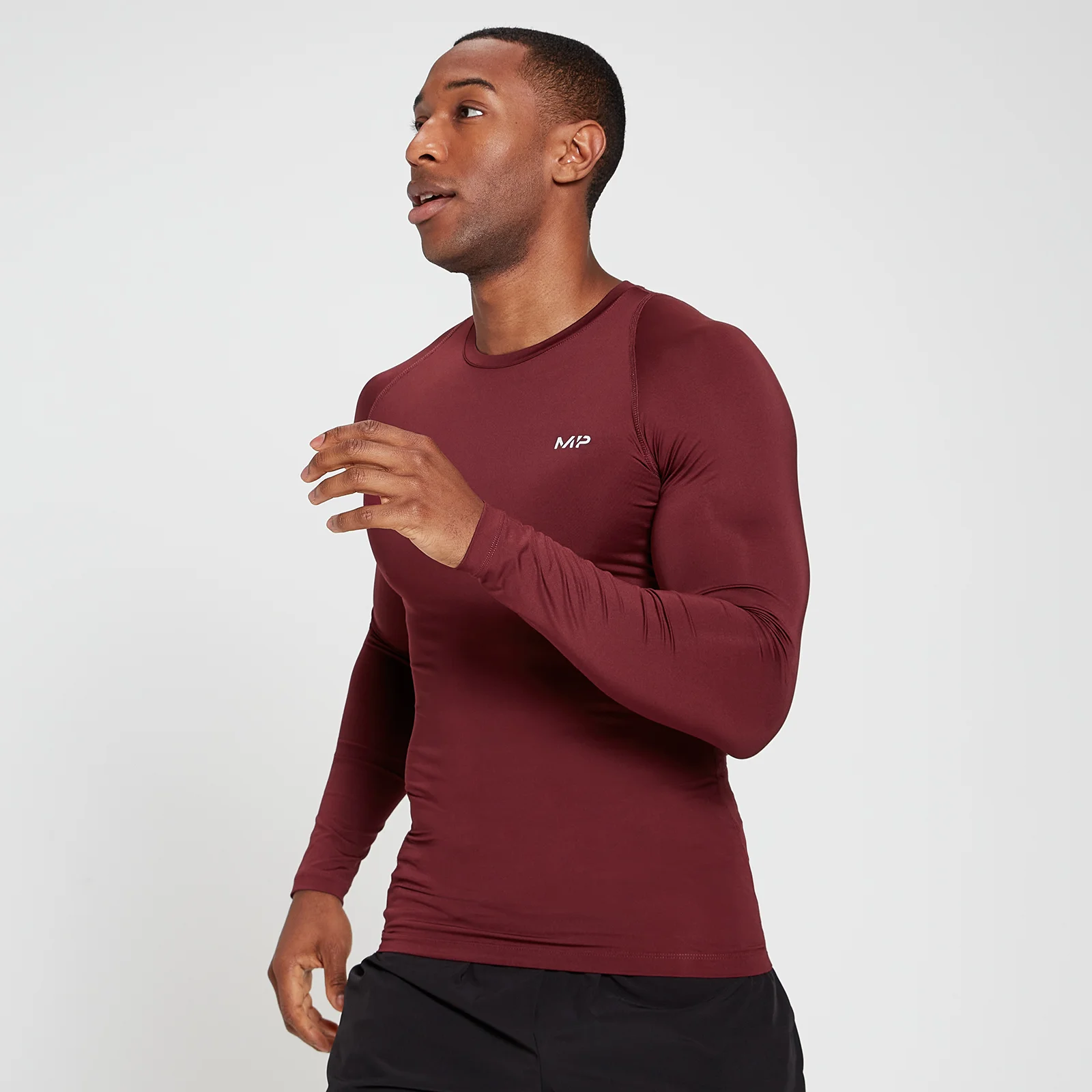 Camisola de Manga Comprida Camada Base da MP para Homem - Merlot - XXS Imagem 1