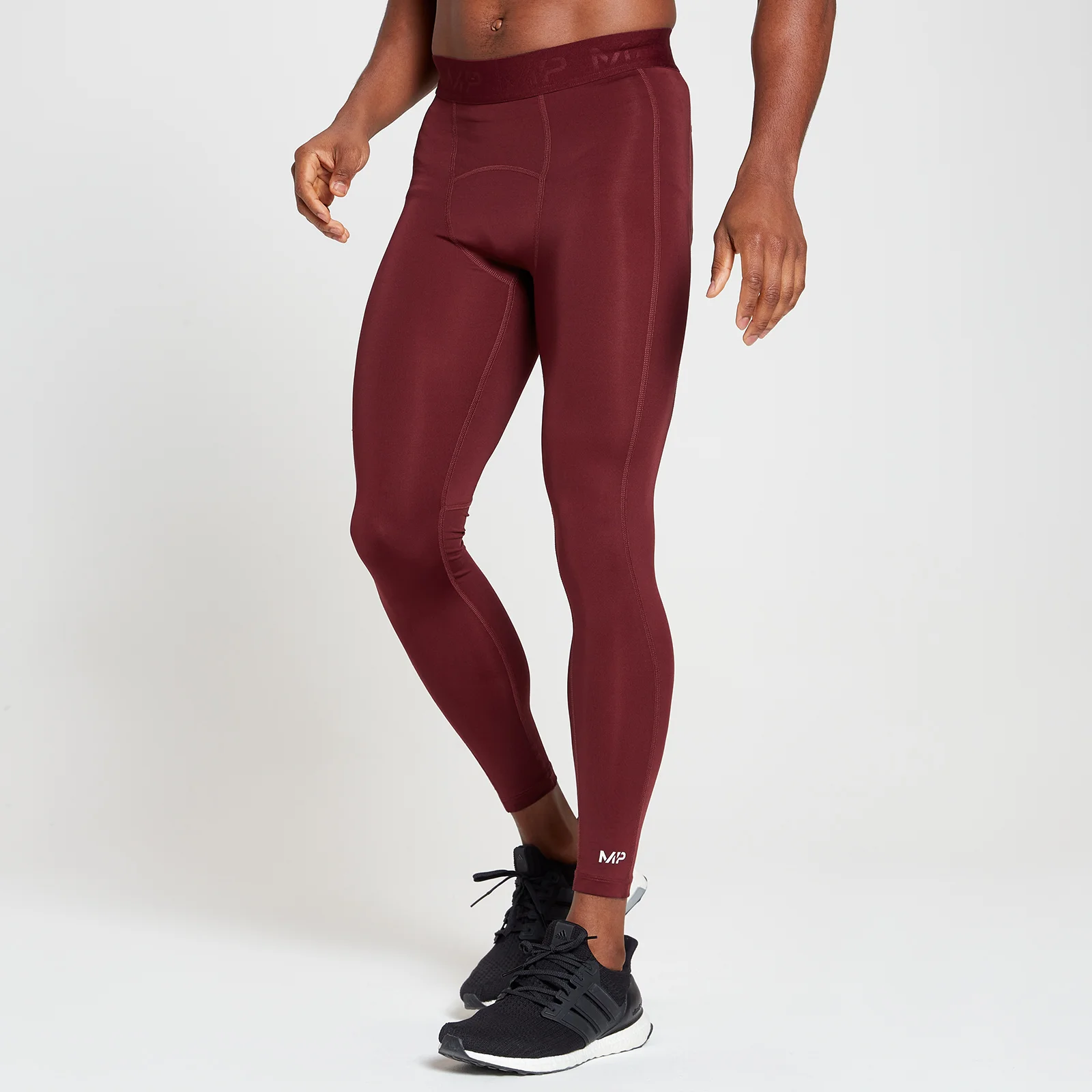 Leggings de Treino Camada Base Essentials da MP para Homem - Merlot - XXS Imagem 1
