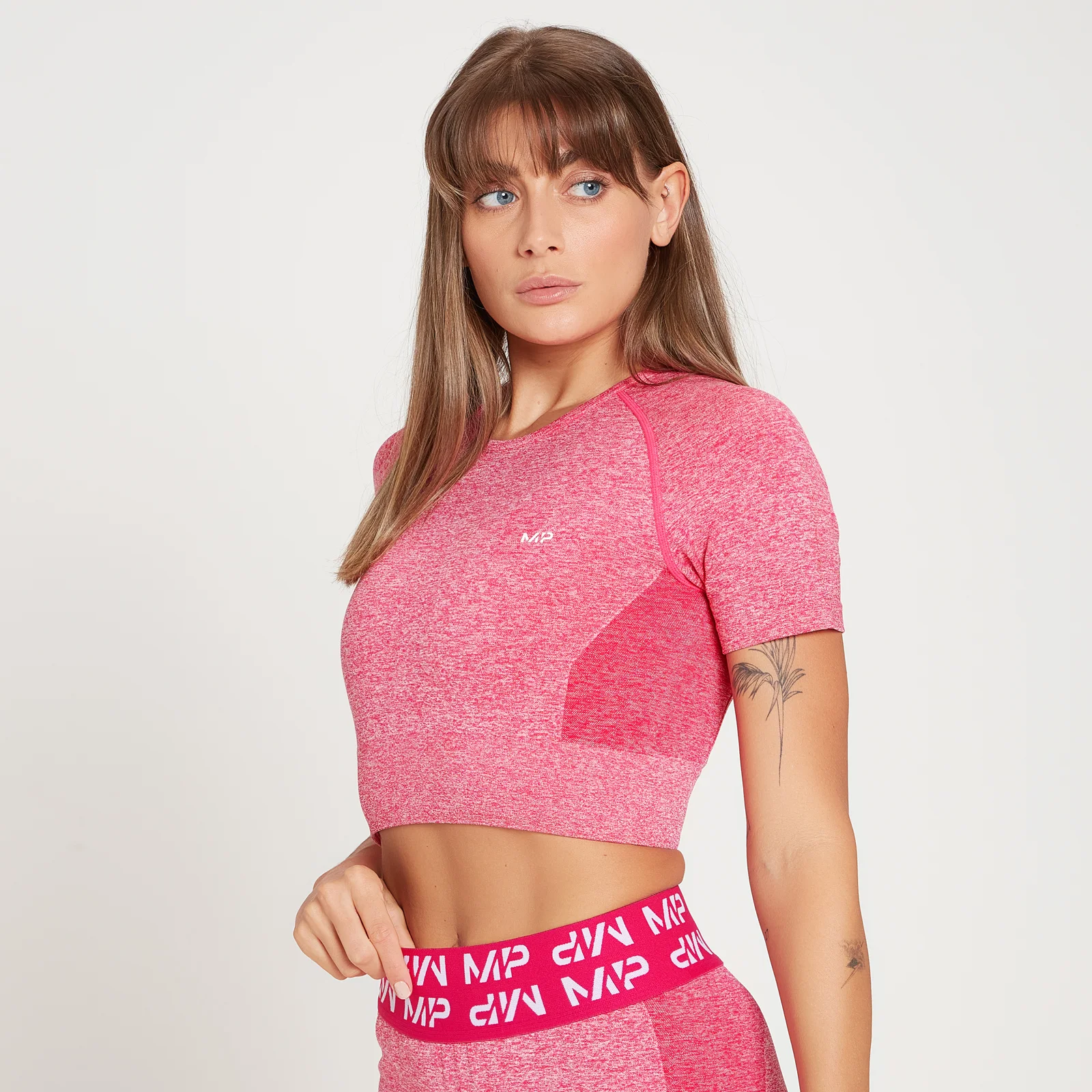 T-shirt Curta de Manga Curta Curve da MP para Senhora - Magenta - XXS Imagem 1