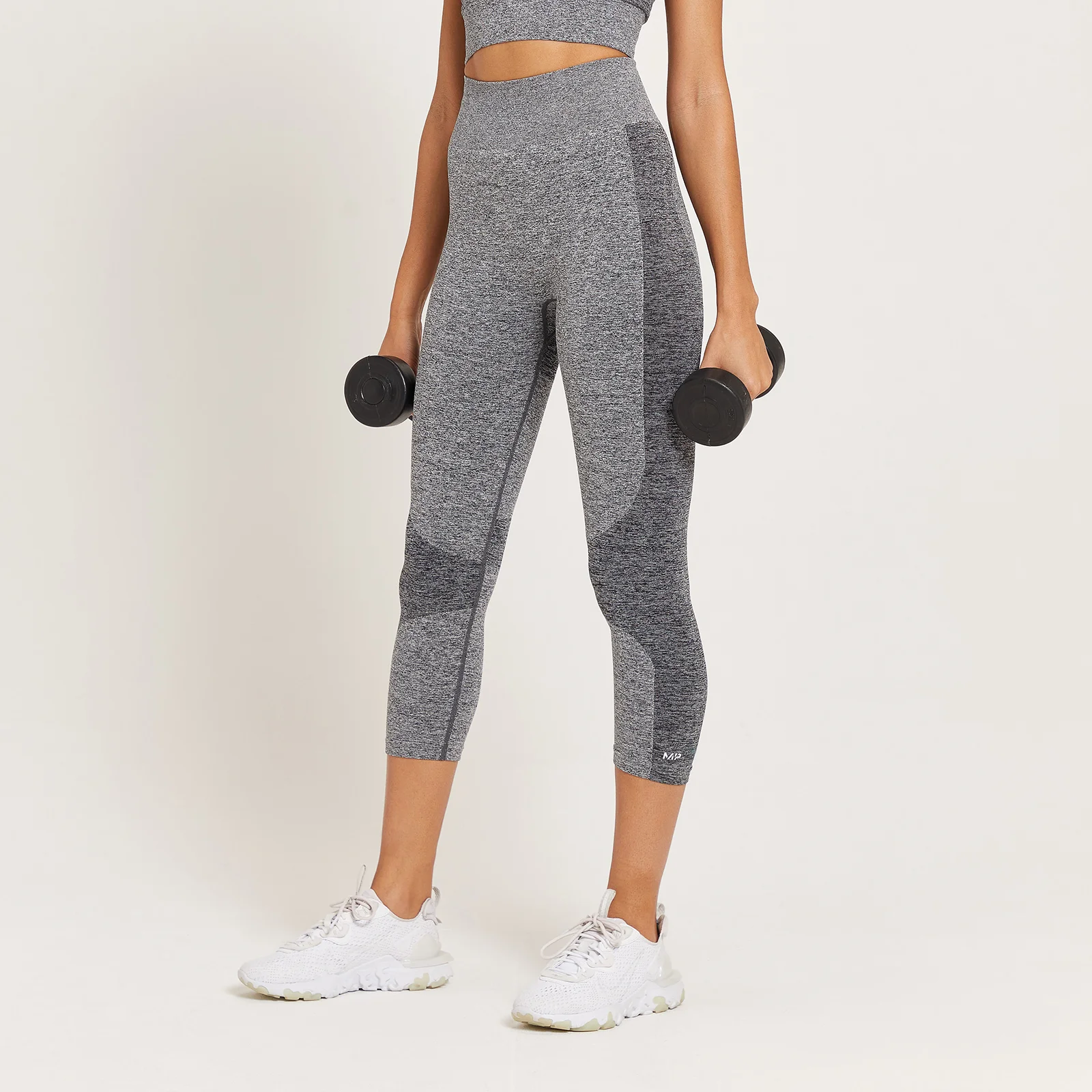 Leggings 3/4 de Cintura Alta Curve da MP para Senhora - Grey Marl - XXS Imagem 1