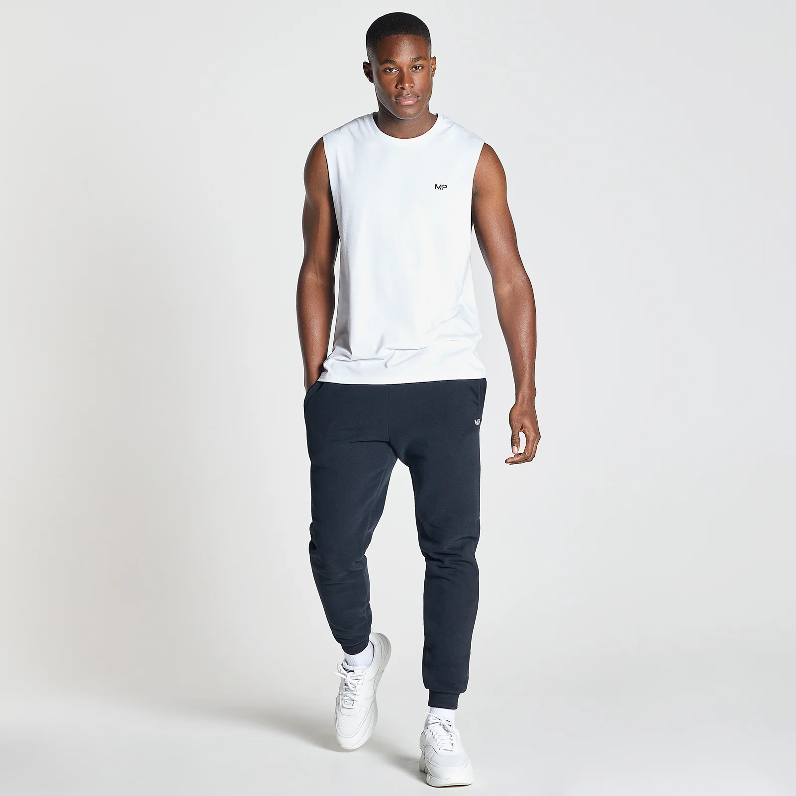 Tank Top de Cava Descaída Essentials Drirelease para Homem da MP - Branco - XXS Imagem 1