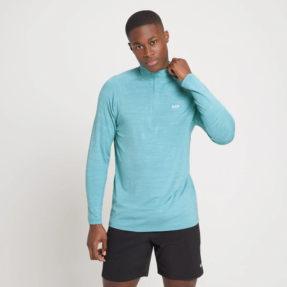 Camisola com Fecho 1/4 Performance da MP para Homem - Smoke Green Marl - XXS Imagem 1