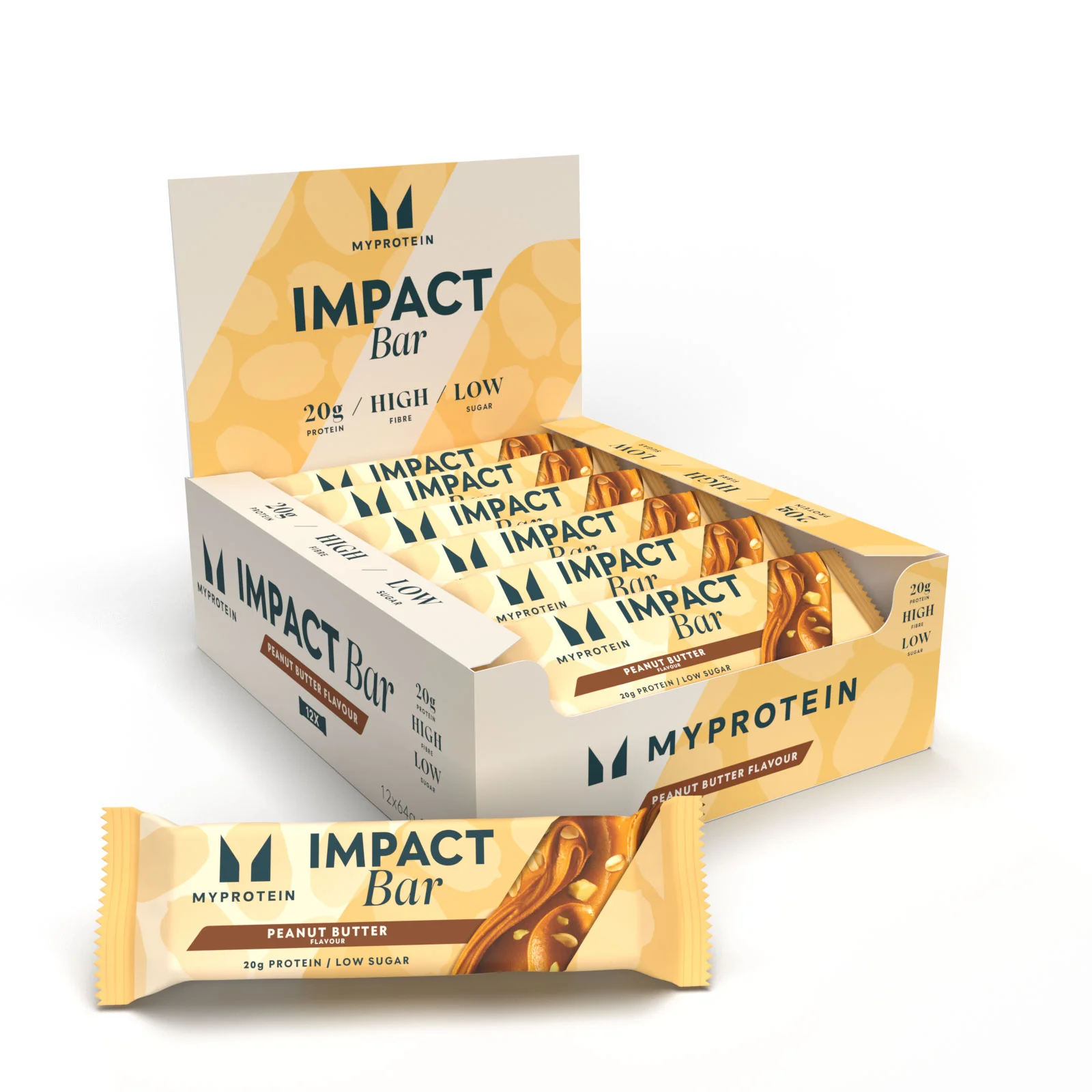 Barra Proteica Impact - 12 x 64g - Manteiga de Amendoim Imagem 1
