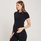 T-shirt de Manga Curta de Maternidade sem Costuras da MP para Senhora - Preto