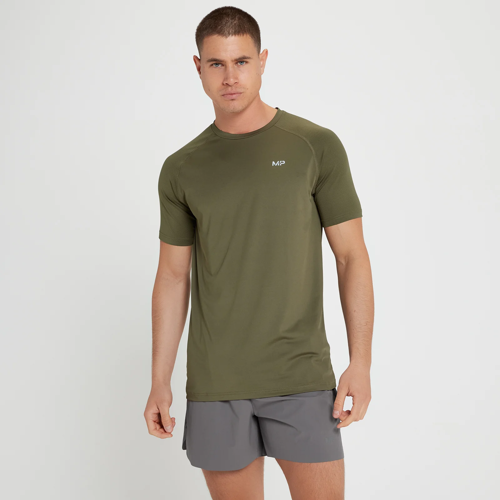 T-shirt de Manga Curta Velocity da MP para Homem - Army Green - XXS Imagem 1