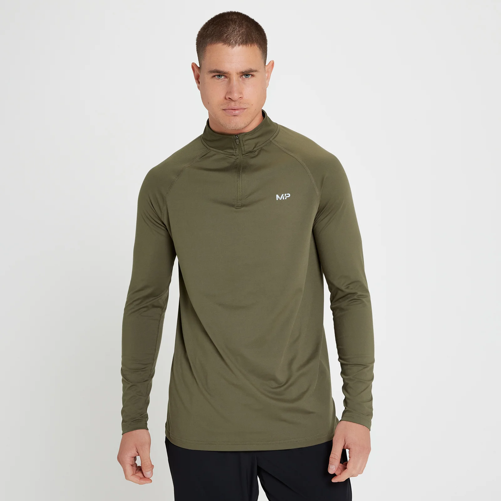 Camisola com Fecho 1/4 Velocity da MP para Homem - Army Green - XXS Imagem 1
