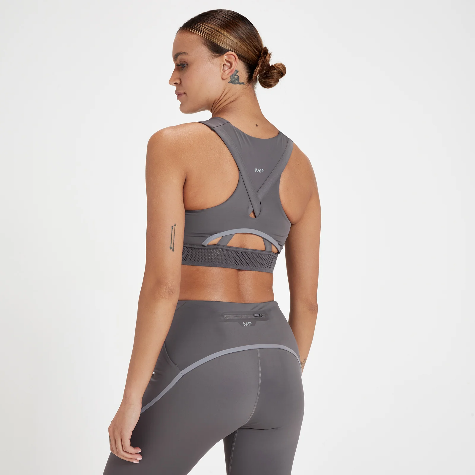 Soutien de Desporto Refletor Velocity Ultra da MP para Senhora - Pebble Grey - XXS Imagem 1