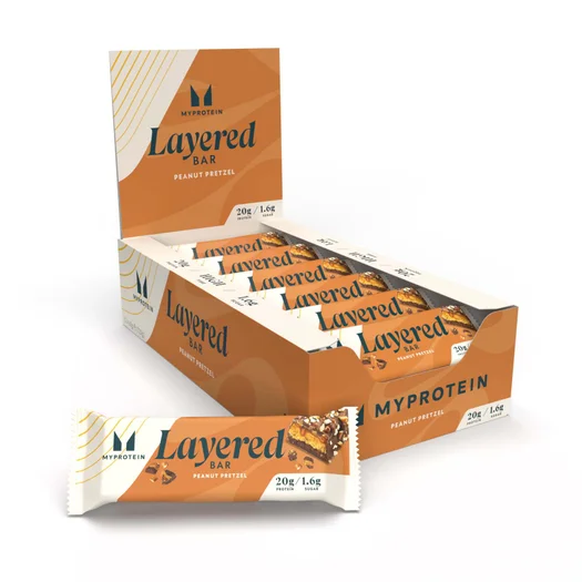 Barra 6 Layer Myprotein - 12 x 60g - Chocolate Peanut Pretzel
