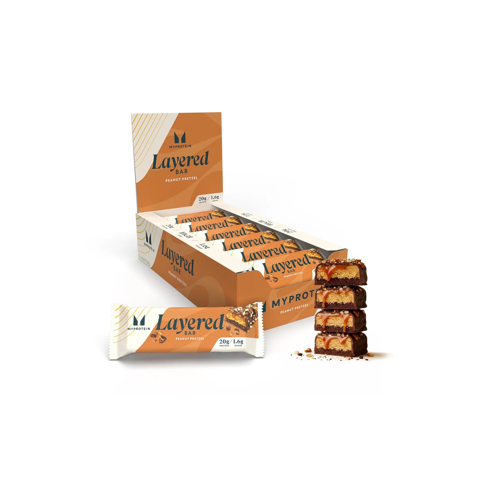 Barra 6 Layer Myprotein - 12 x 60g - Chocolate Peanut Pretzel Imagem 1
