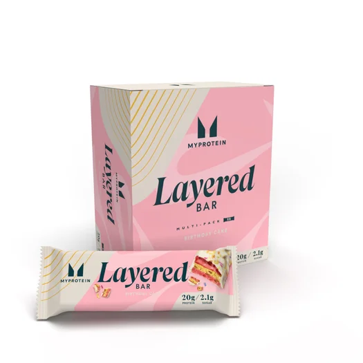 Barra 6 Layer Myprotein - 6 x 60g - Vanilla Birthday Cake