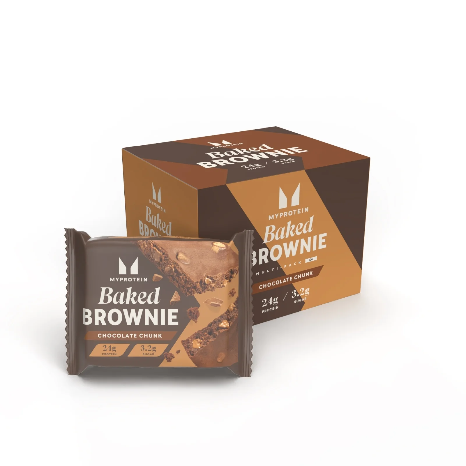Baked Brownie - 6 x 75g - Chocolate Chunk Imagem 1