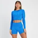 Camisola Curta de Manga Comprida Tempo Reversível da MP para Senhora - Electric Blue