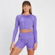 Camisola Curta de Manga Comprida Tempo Reversível da MP para Senhora - Paisley Purple