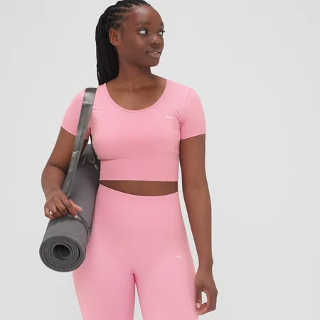 Camisola Curta Composure sem Costuras da MP para Senhora - Blossom Pink