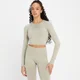 Camisola Curta de Manga Comprida sem Costuras Shape Seamless para Senhora da MP - Soft Grey