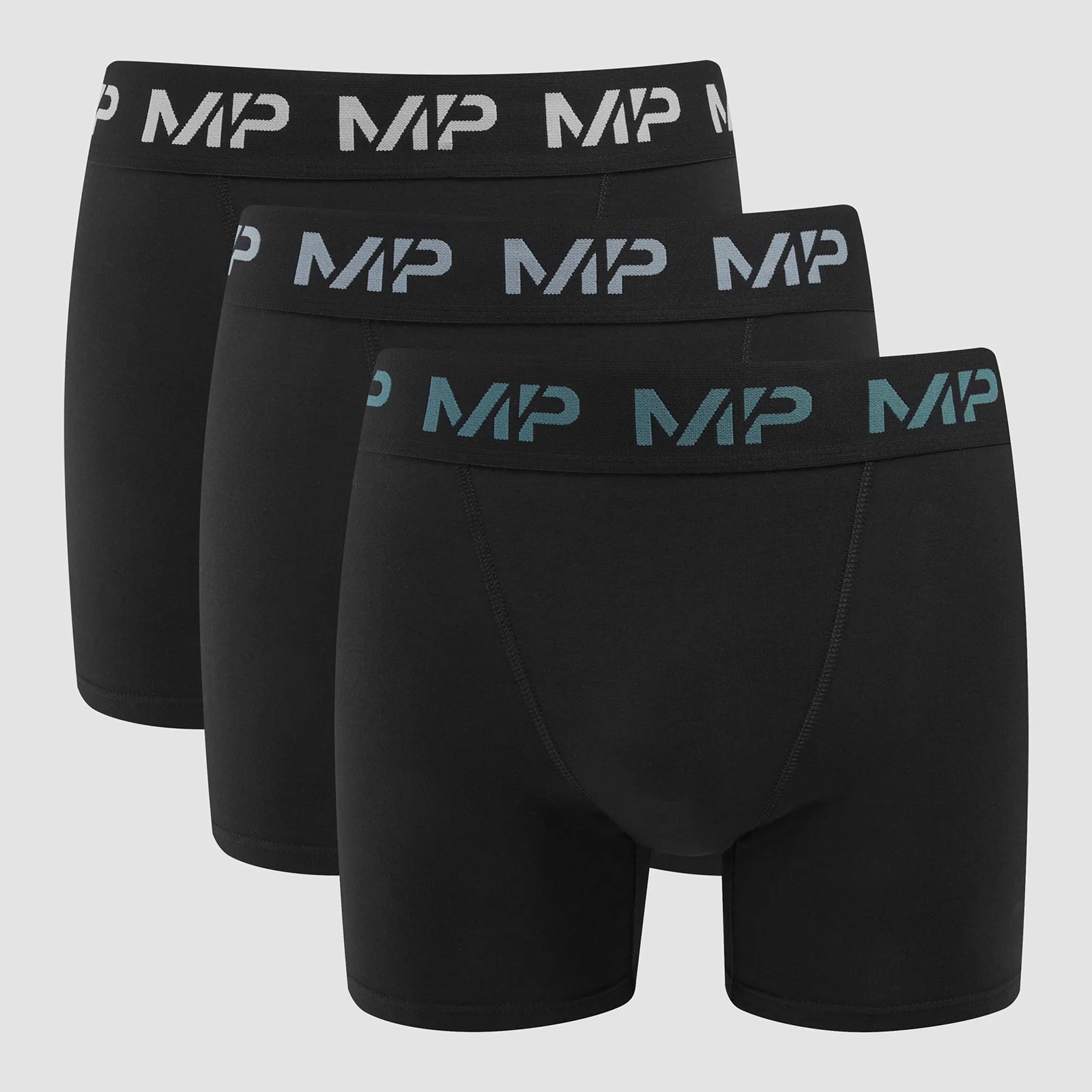 Boxers Coloridos com Logótipo (conj. 3) da MP para Homem Preto/Smoke Blue/Pebble Blue/Dusk Grey - XXS Imagem 1