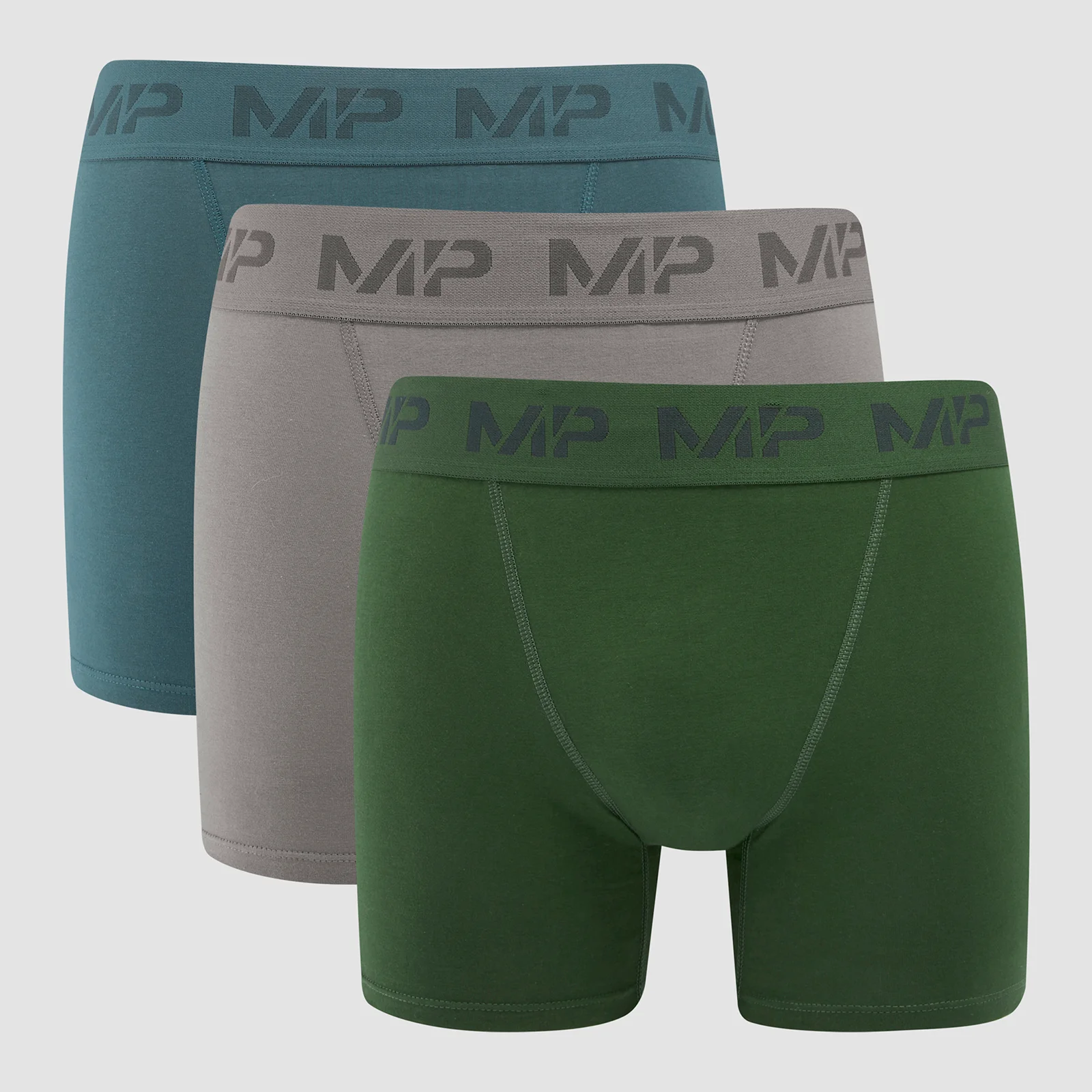 Boxers da MP para homem (conj. de 3) Carbono/Smoke Blue/Verde Escuro - XXS Imagem 1