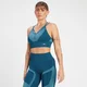 Soutien de Desporto Franzido Sem Costuras Impact da MP para Senhora - Teal Blue