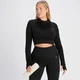 Camisola sem Costuras Canelada com Fecho 1/4 Tempo da MP para Mulher - Preto