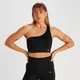 Soutien Assimétrico Sem Costuras e Canelado Tempo da MP para Mulher - Preto