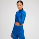 Camisola Curta de Manga Comprida com Fecho 1/4 Tempo Ultra da MP para Senhora - Surf Blue